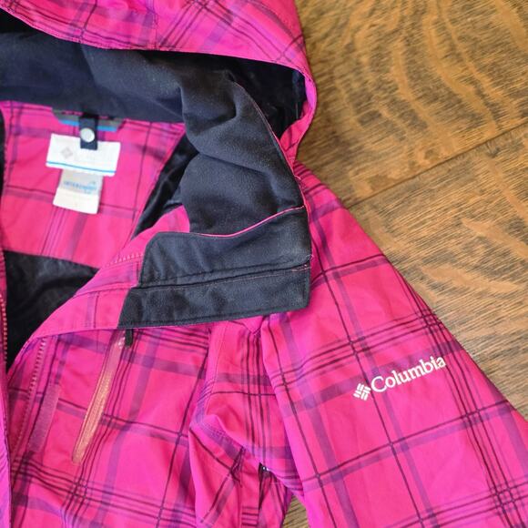 Columbia Omni-Tech Interchange Jacket Pink Plaid Waterproof Breathable Ski Snow - Picture 6 of 16